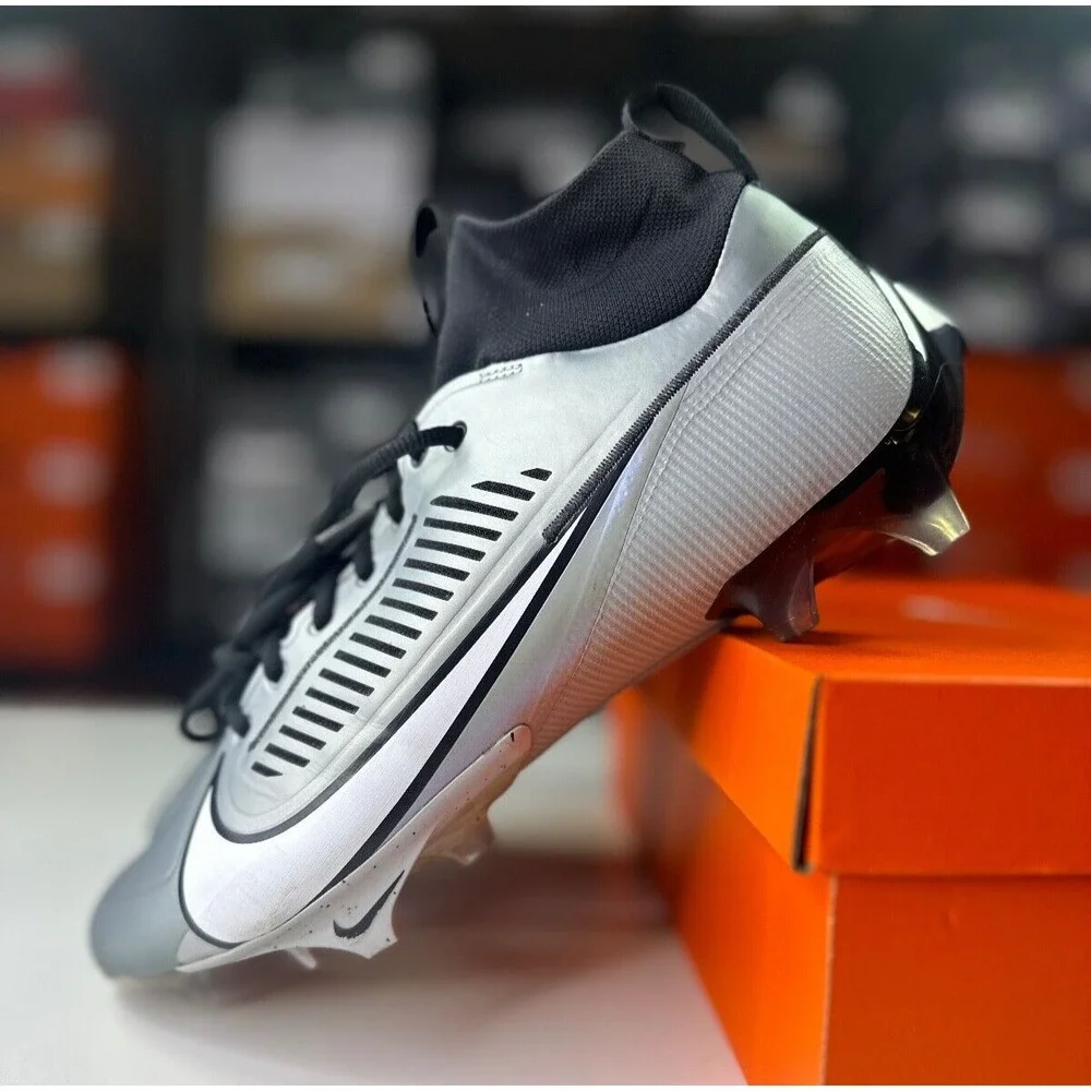 Nike Vapor Edge Pro 360 2 Light Smoke Grey Black Cleats DA5456-002 Men's 13.5